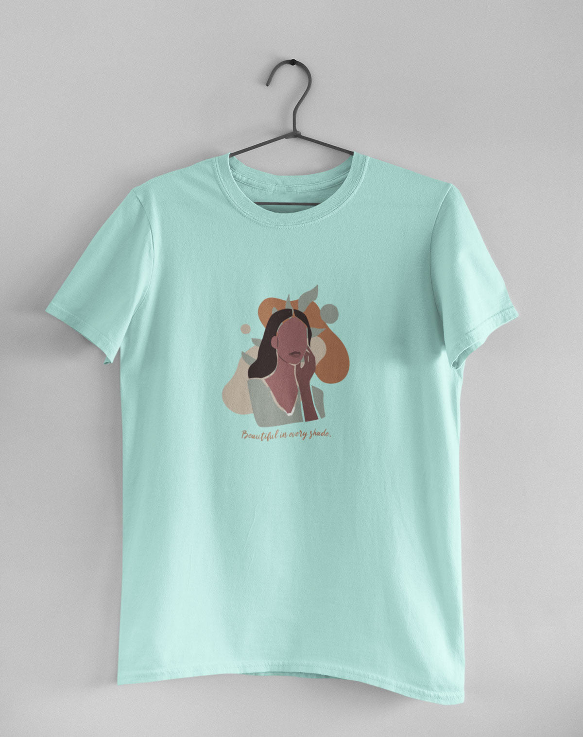 Girl art printed t shirt in mint for women