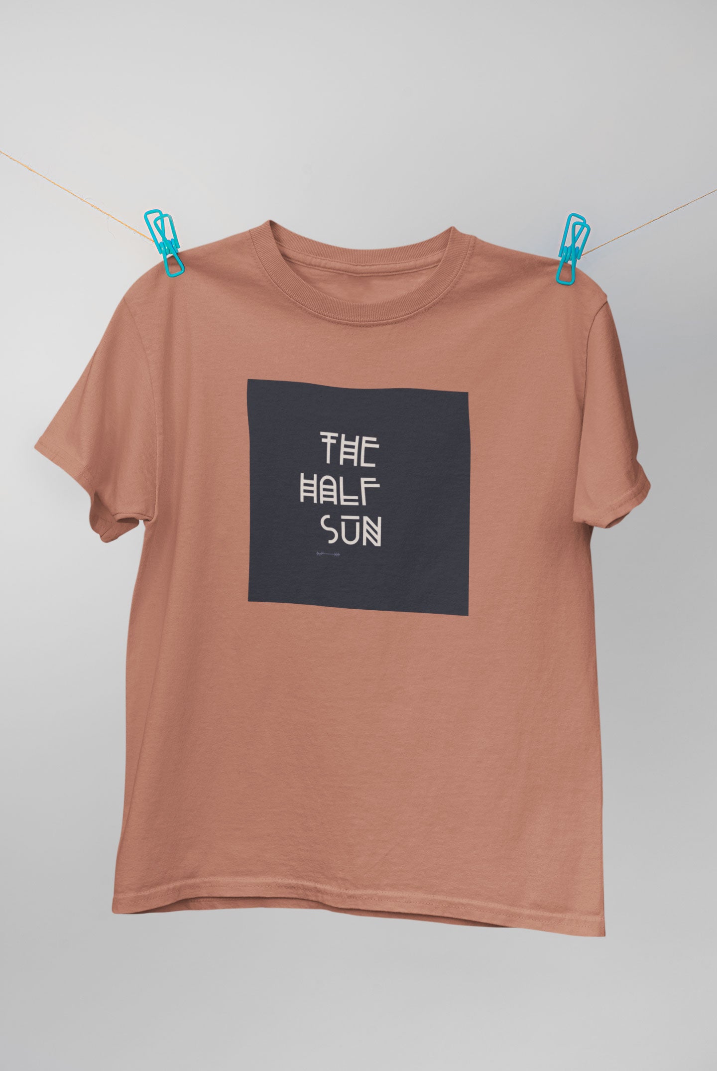 The half sun printed unisex t shirt in copper