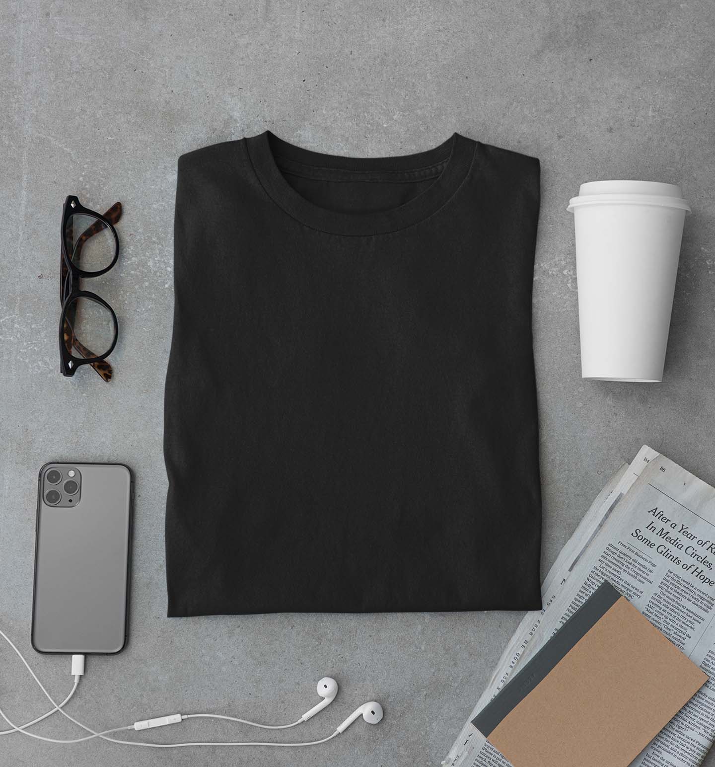 plain black t shirt men