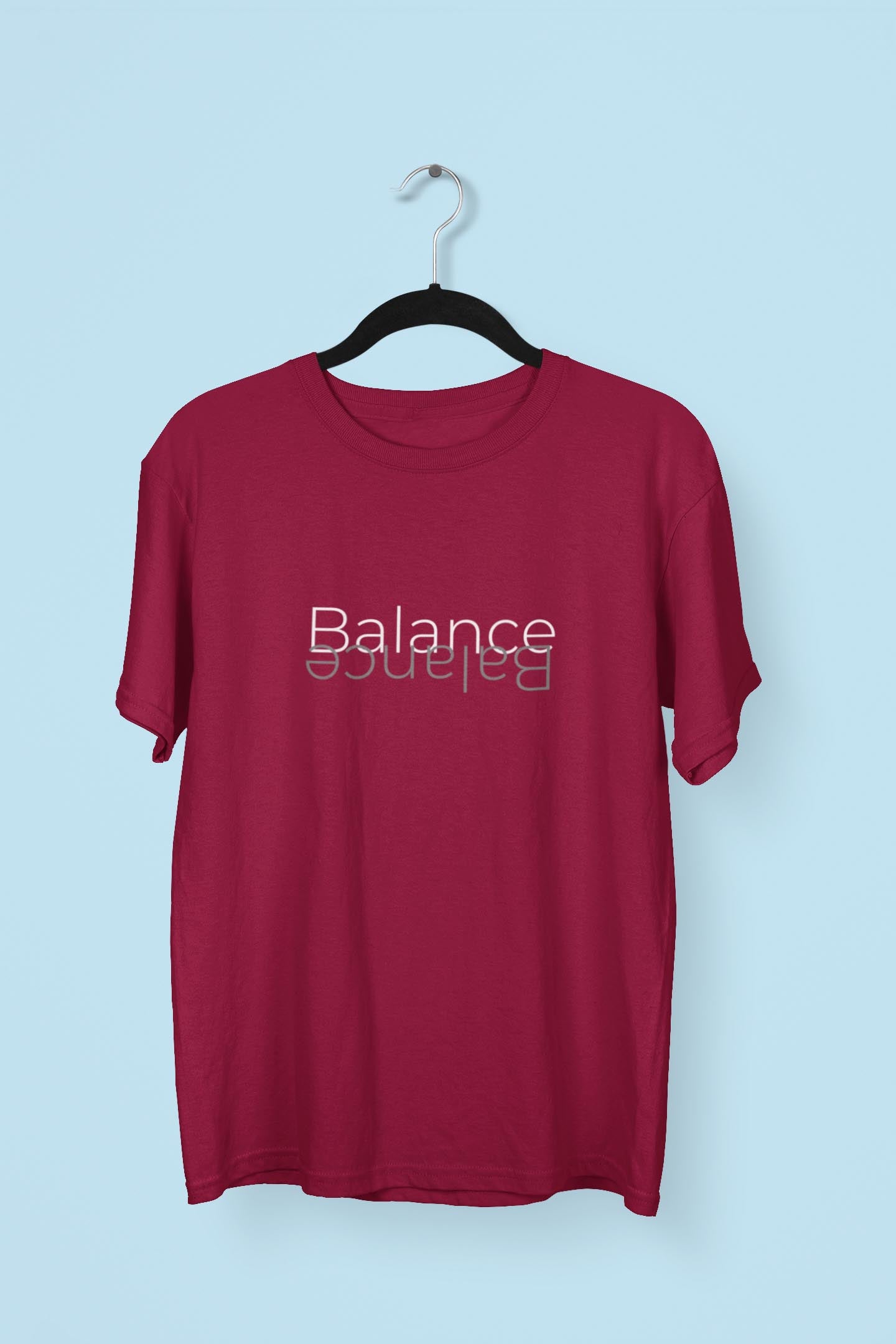 maroon printed t shirt for men