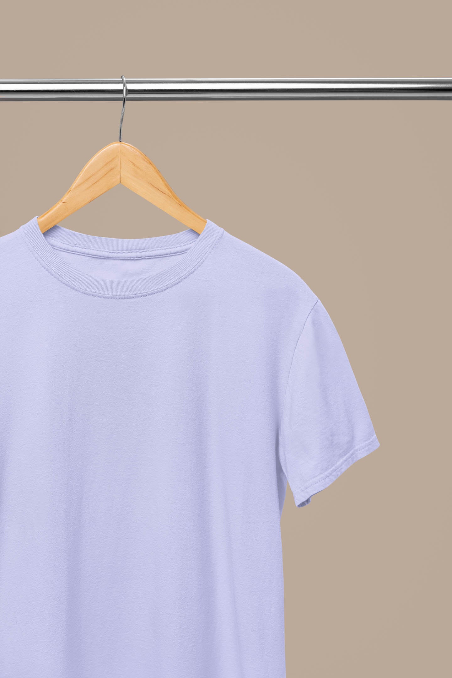 Lavender solid t shirt for men