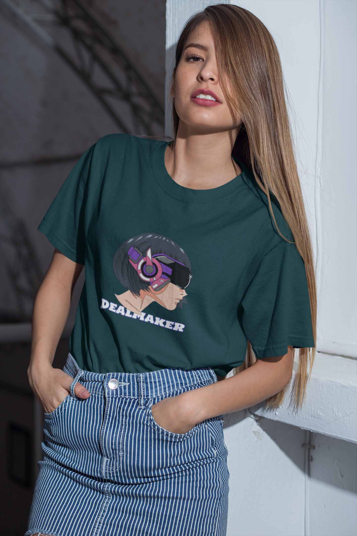 Dealmaker bottle green unisex t shirt women