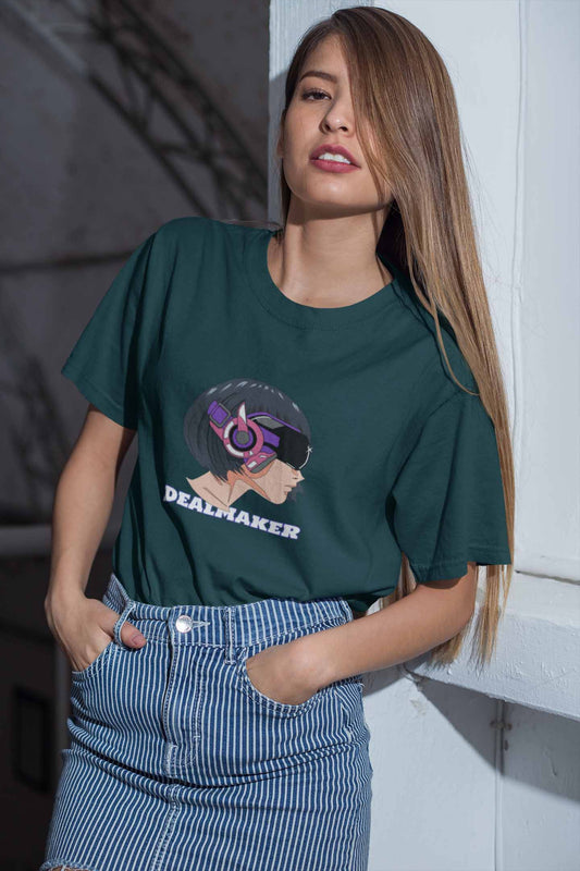 Dealmaker bottle green unisex t shirt women