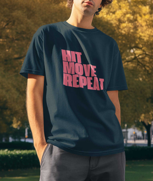 navy blue oversize  t shirt printed