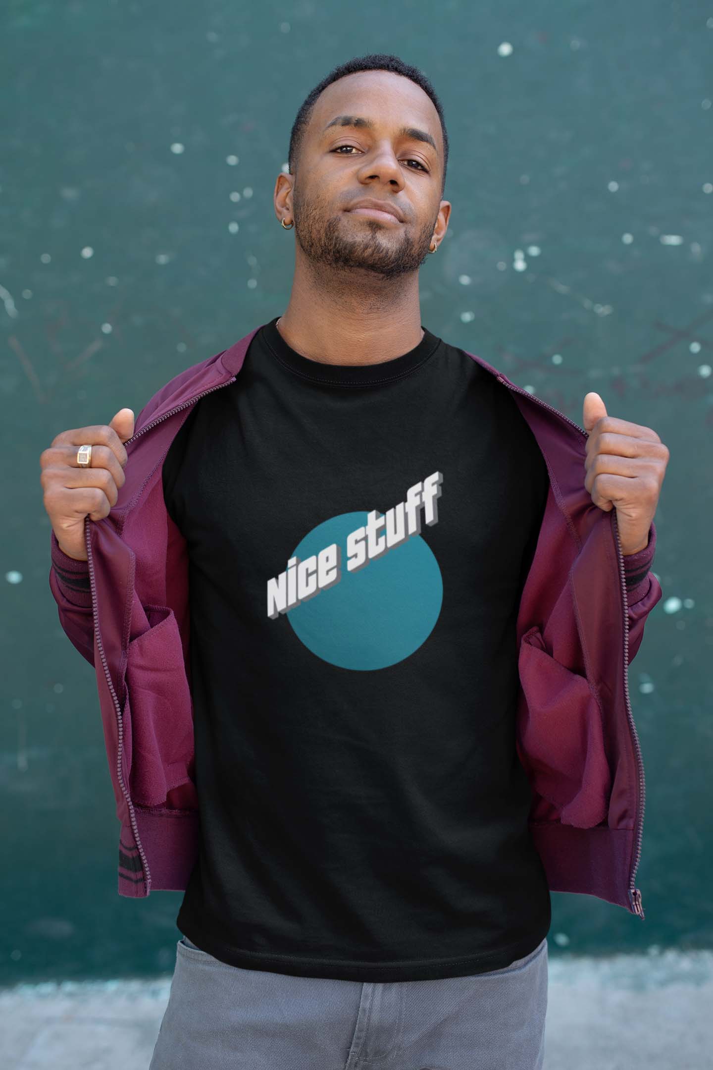 Nice stuff black t shirt for men