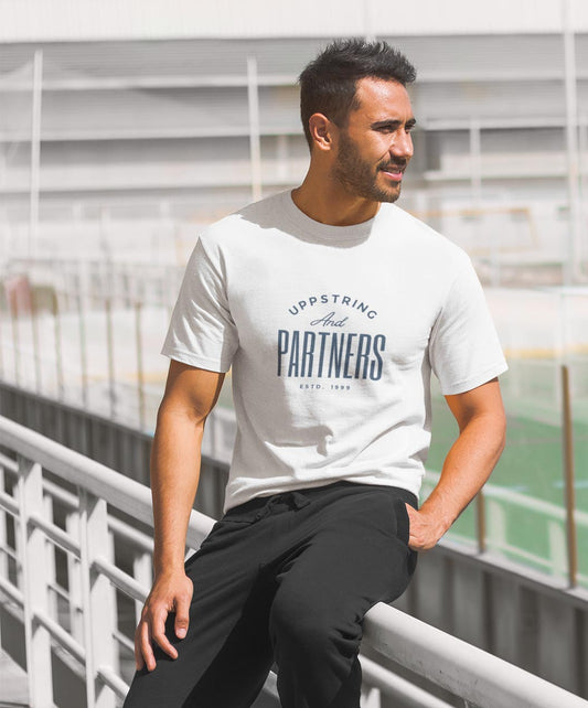 Uppstring partner white t shirt for men