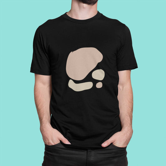 abstract black printed t shirt