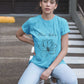 blue printed women t shirt