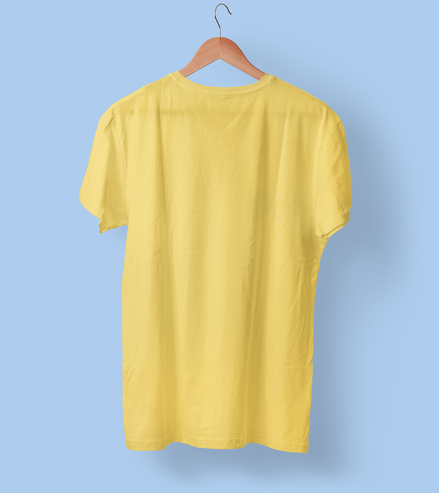 Mustard Yellow Plain T Shirt Men