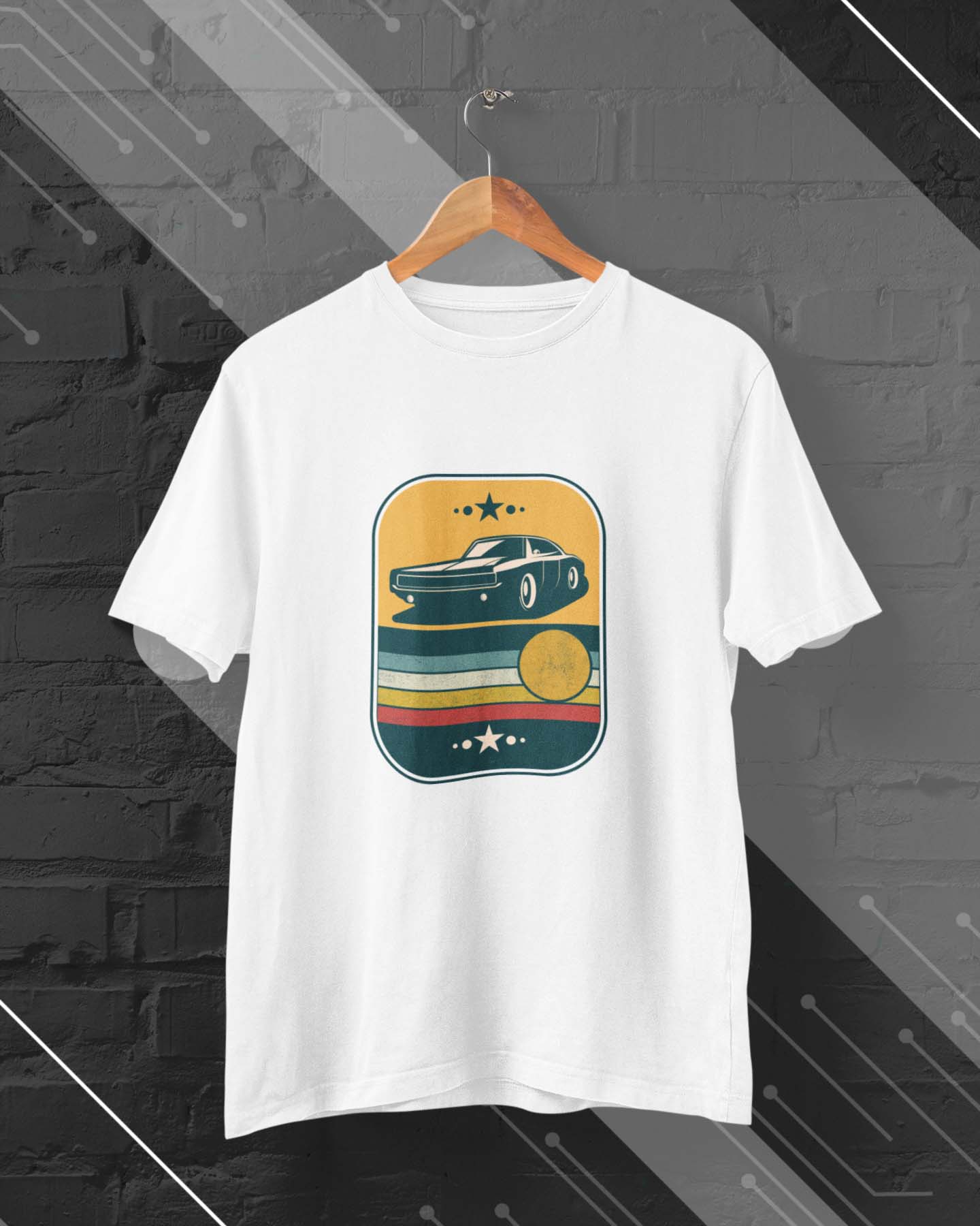 retro car printed