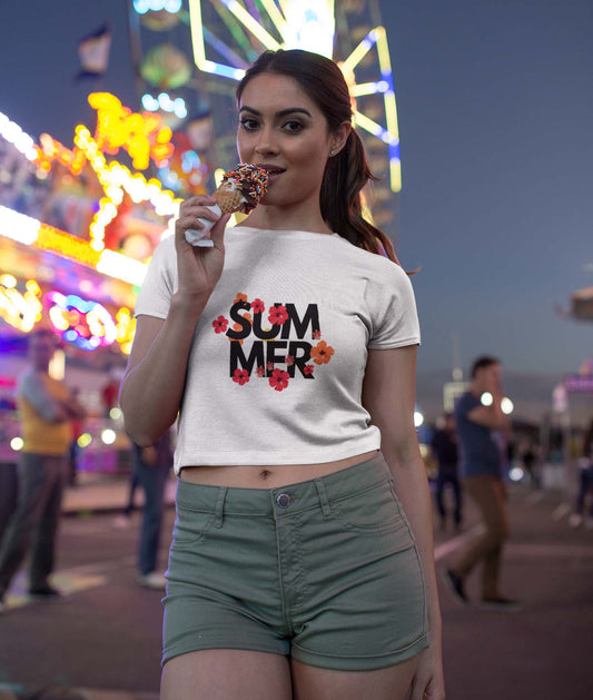 white crop top