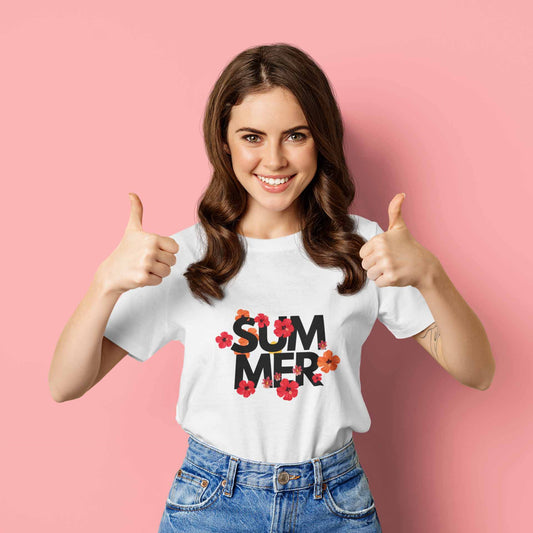 white unisex t shirt for women