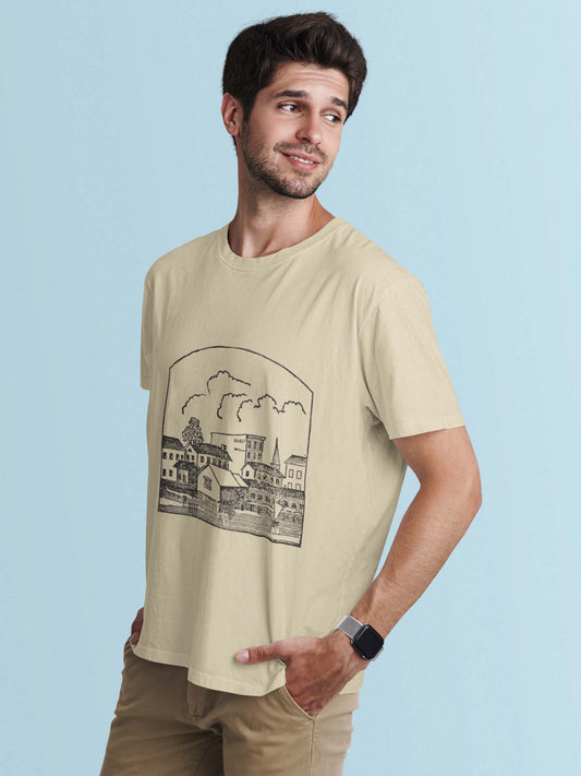 vintage village typography t shirt