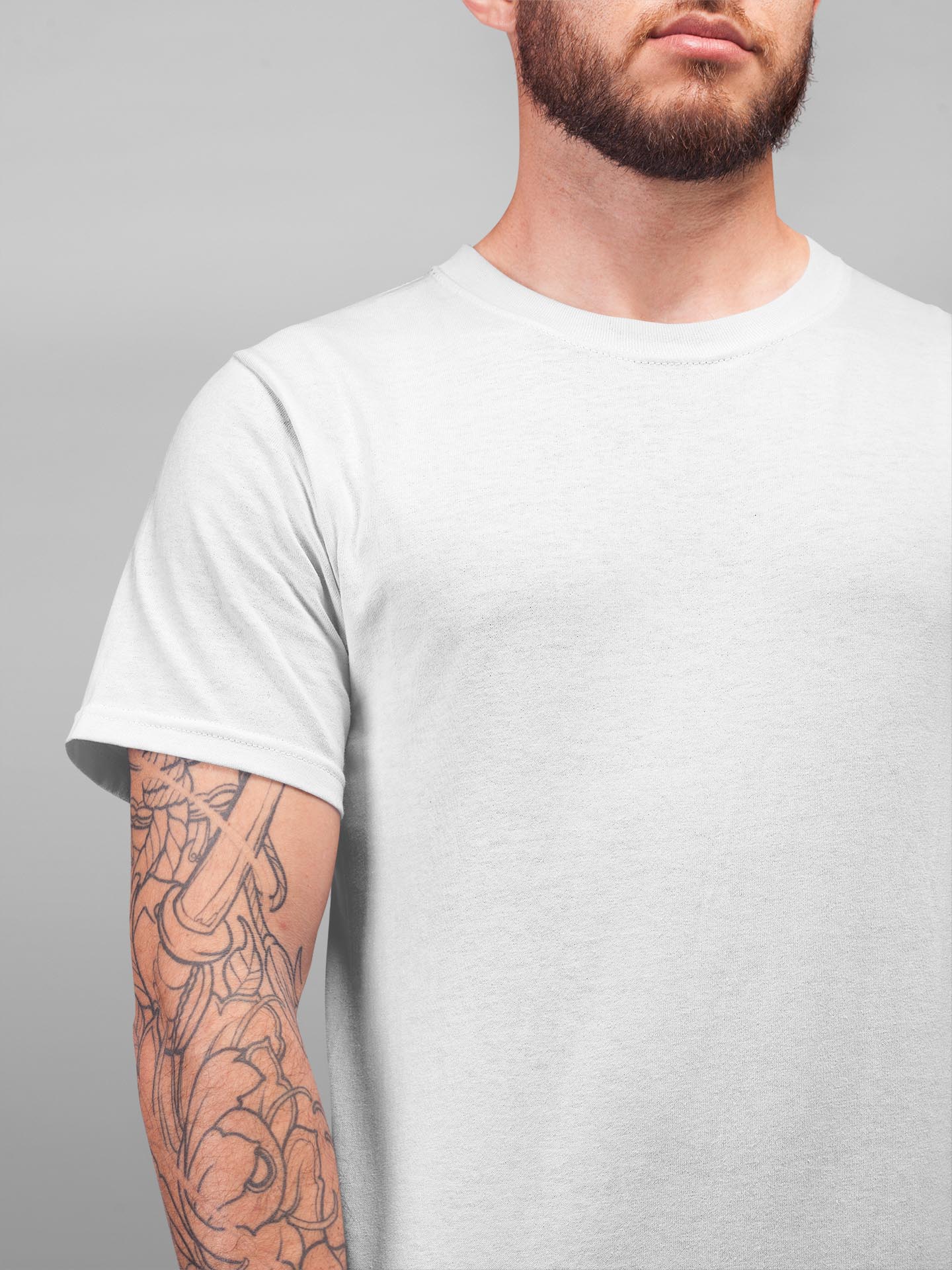 plain white t shirt men